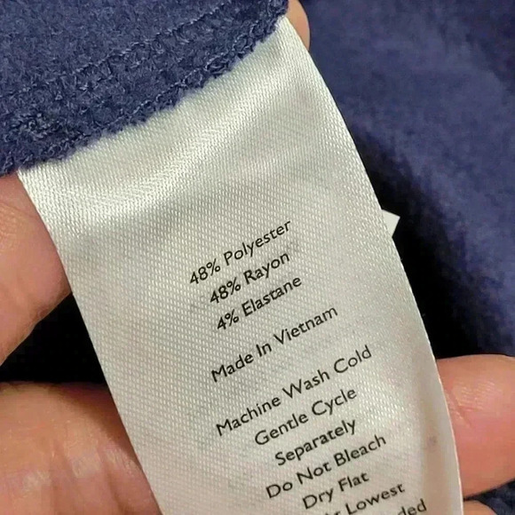 NWT Eddie Bauer Womens Navy Hooded Sweatshirt S - Picture 5 of 7